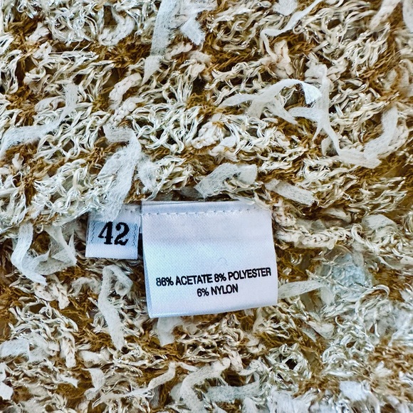 JULIEN MACDONALD ivory and gold ribbon knit cardigan - Picture 7 of 8